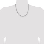 Sterling Silver 3.8mm Diamond-cut Round Franco Chain