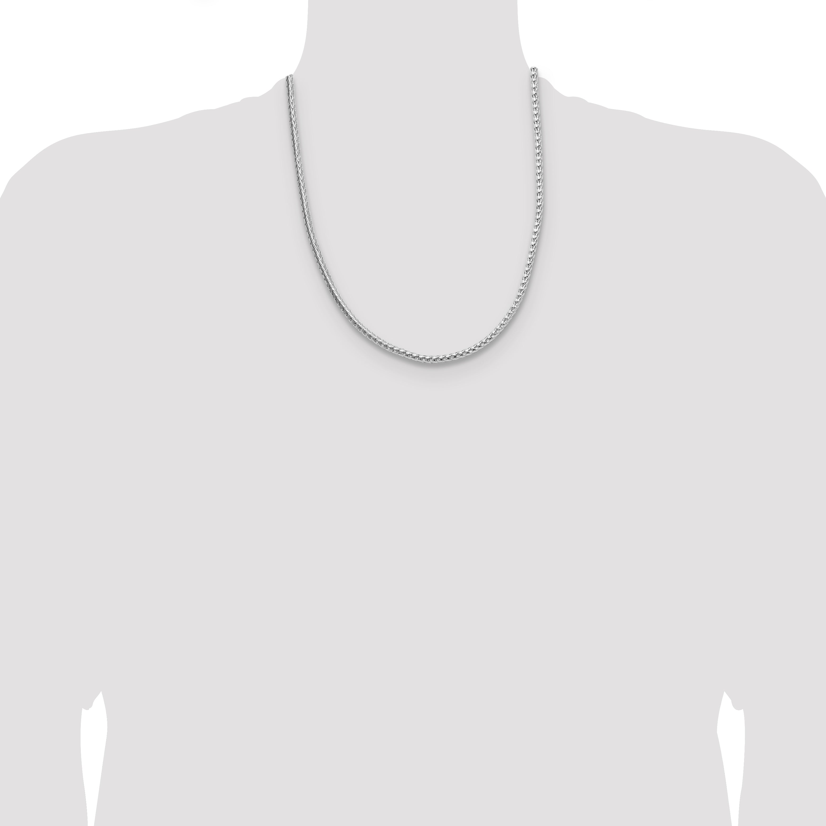 Sterling Silver 3.8mm Diamond-cut Round Franco Chain