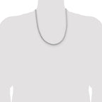 Sterling Silver 3.8mm Diamond-cut Round Franco Chain