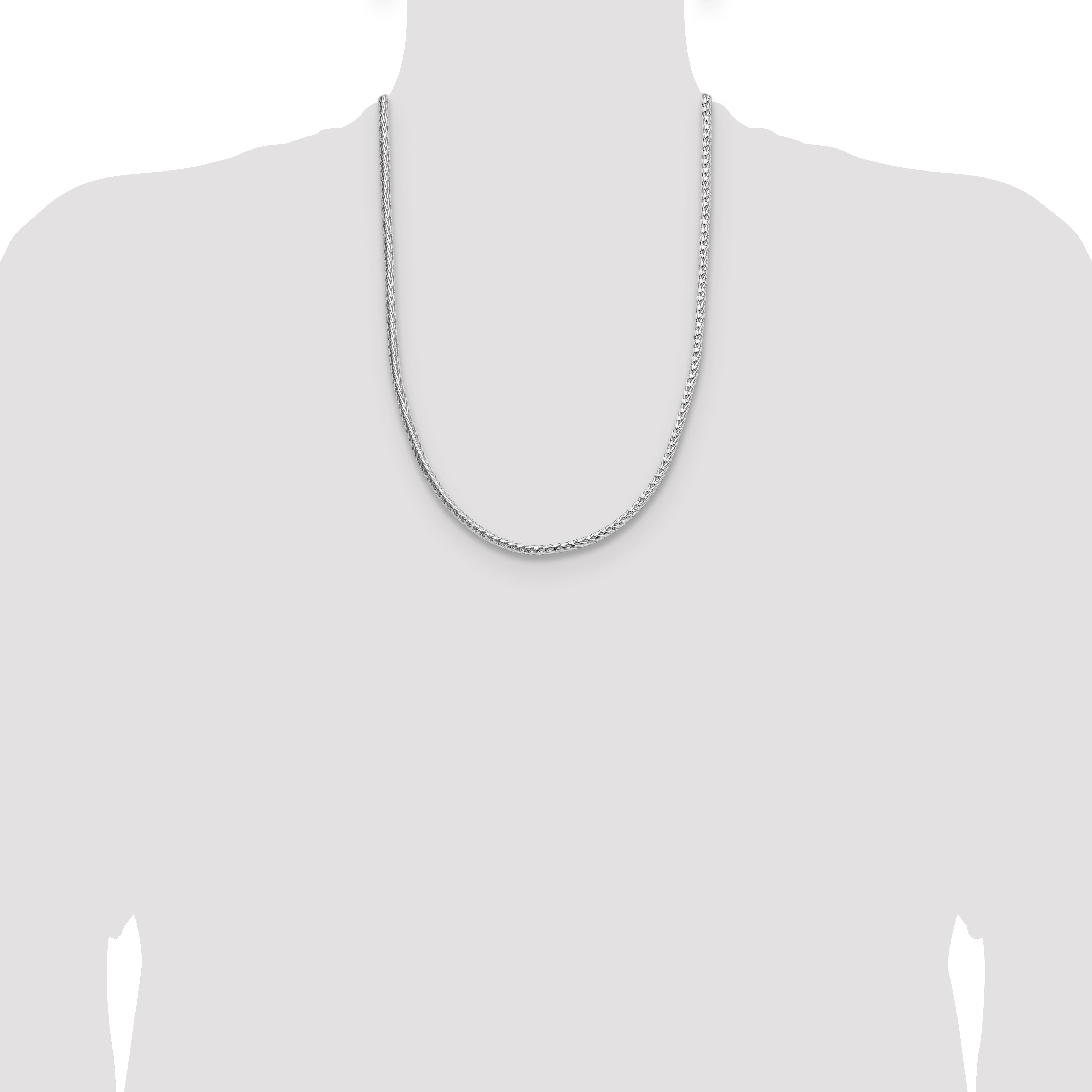 Sterling Silver 3.8mm Diamond-cut Round Franco Chain