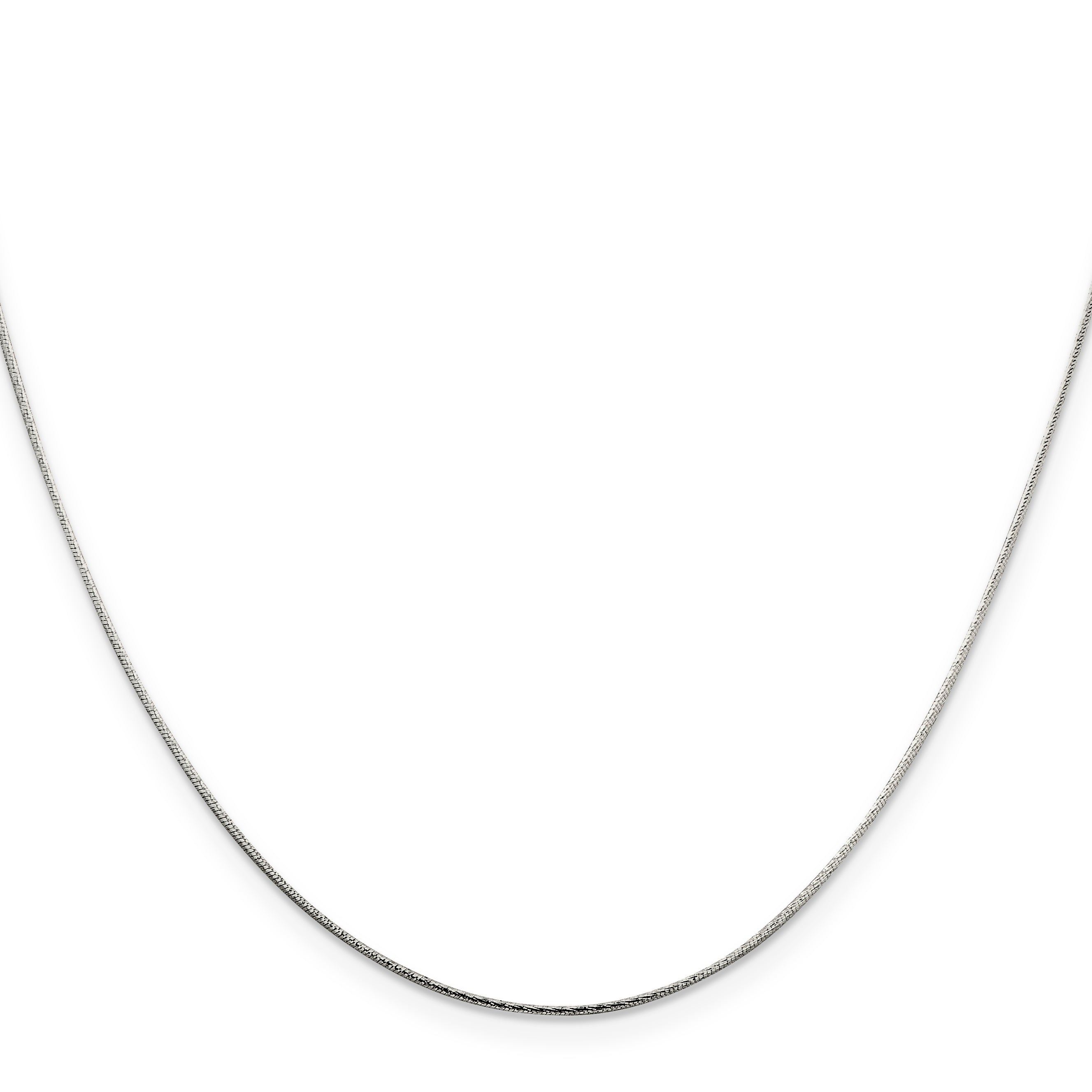 Sterling Silver Diamond-Cut Snake Chain Necklace 0.85mm
