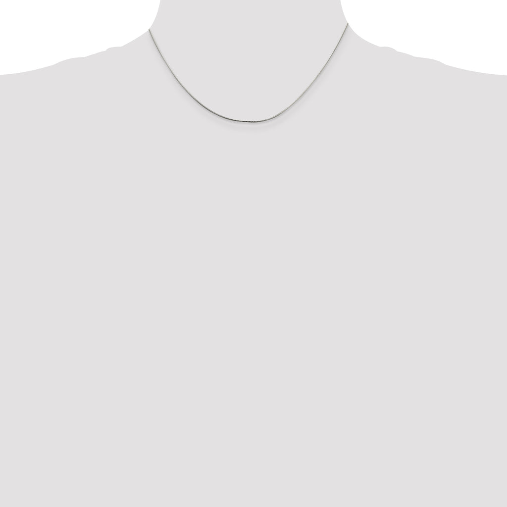 Sterling Silver Diamond-Cut Snake Chain Necklace 0.85mm