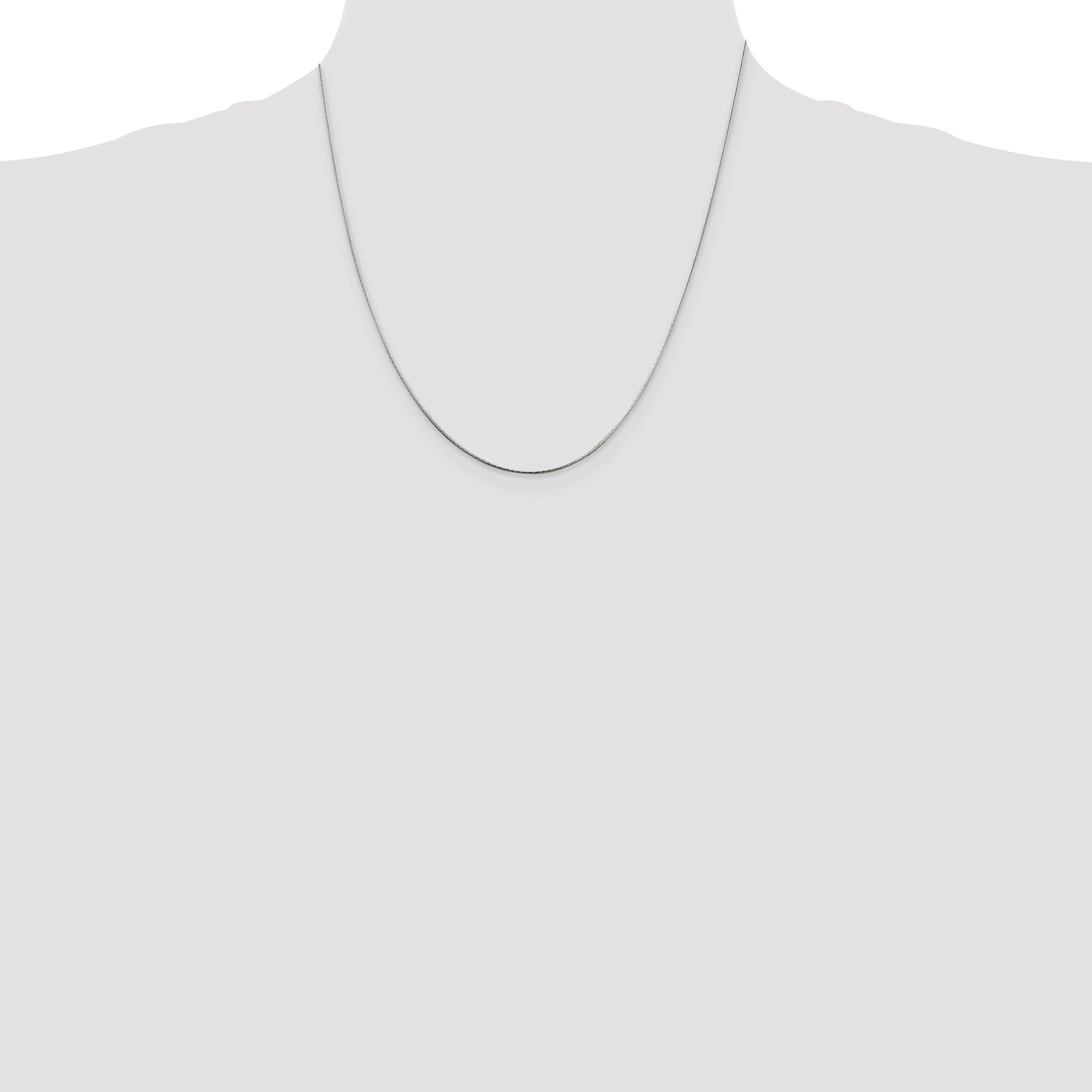 Sterling Silver .85mm Diamond-Cut Snake Chain