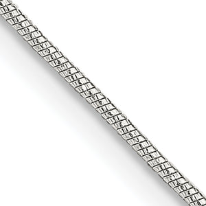 Sterling Silver Diamond-Cut Snake Chain Necklace 0.85mm