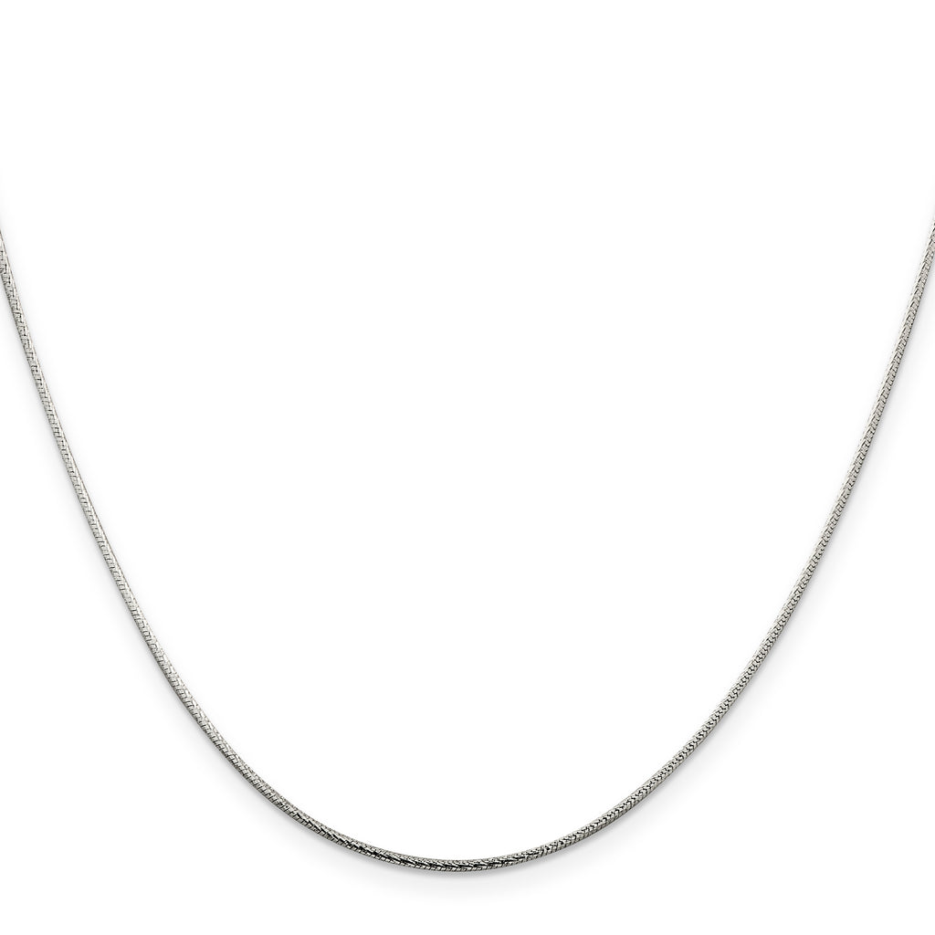 Sterling Silver 1.25mm Diamond-cut Snake Chain