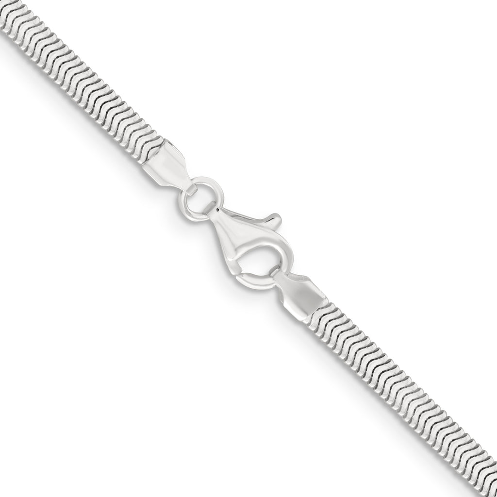 Sterling Silver 3.3mm Flat Oval Snake Chain