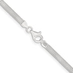 Sterling Silver 3.3mm Flat Oval Snake Chain
