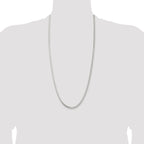 Sterling Silver 3.5mm 6-sided Oval Snake Chain