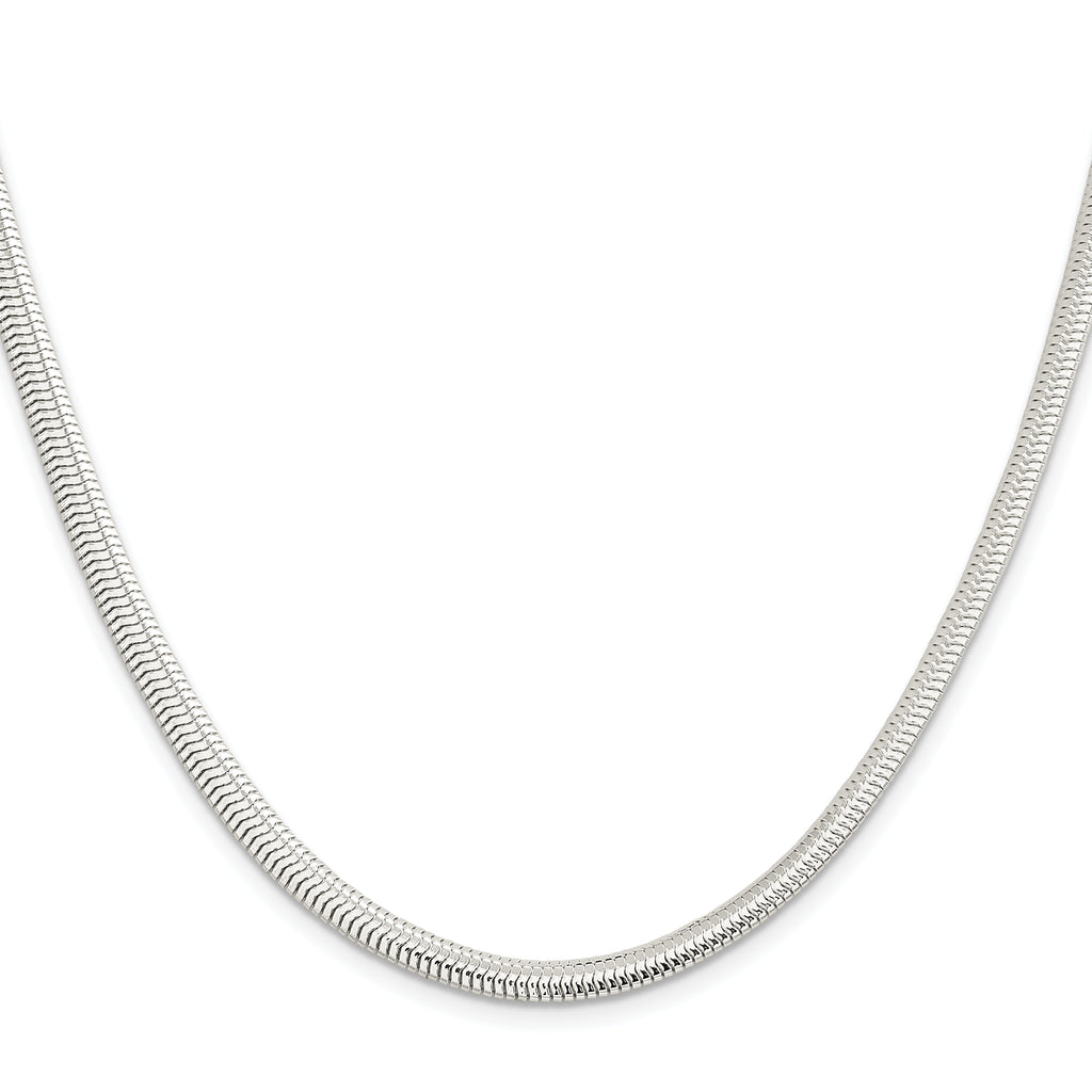 Sterling Silver 5mm 6-sided Oval Snake Chain