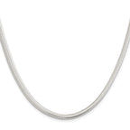Sterling Silver 5mm 6-sided Oval Snake Chain