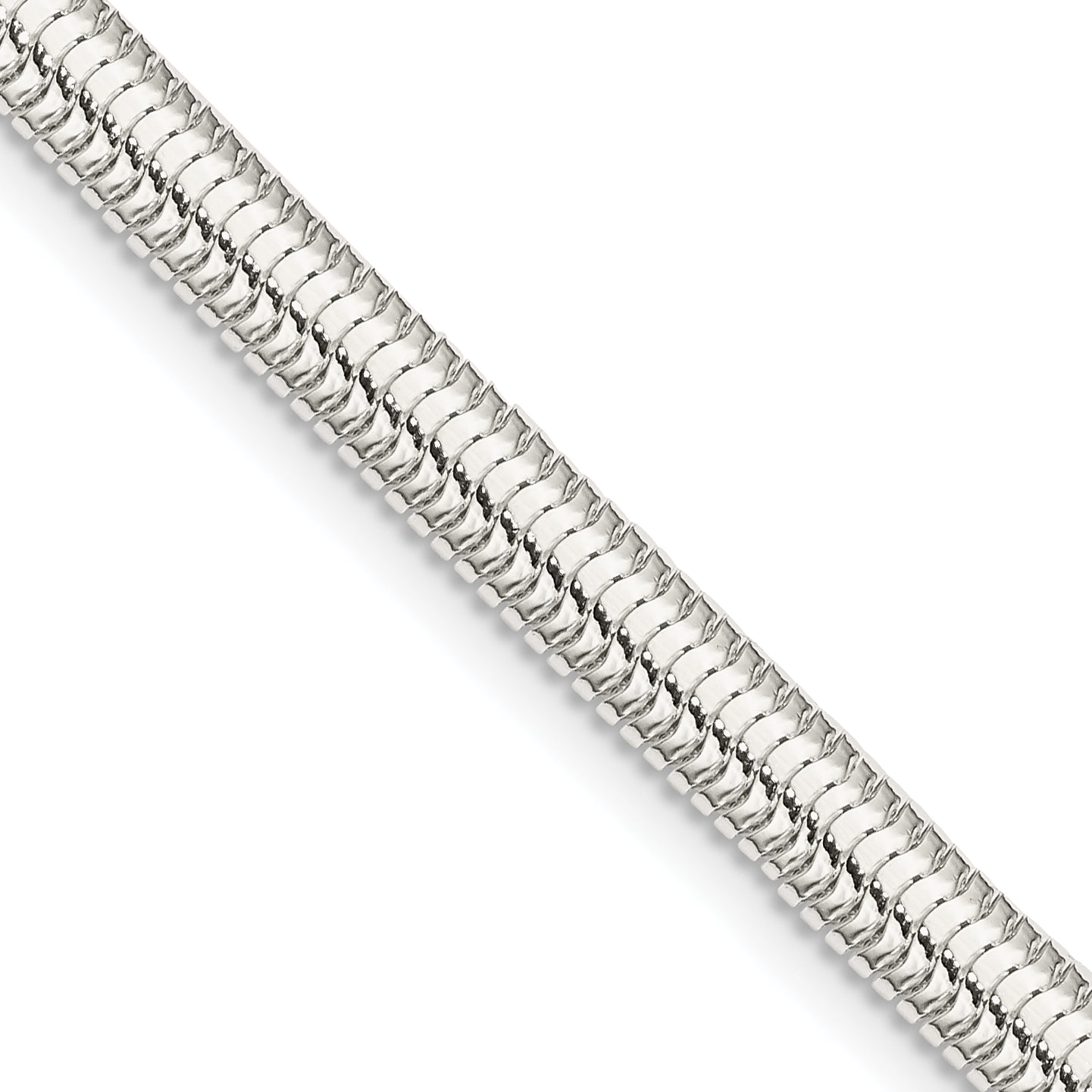 Sterling Silver 5mm 6-sided Oval Snake Chain Main image