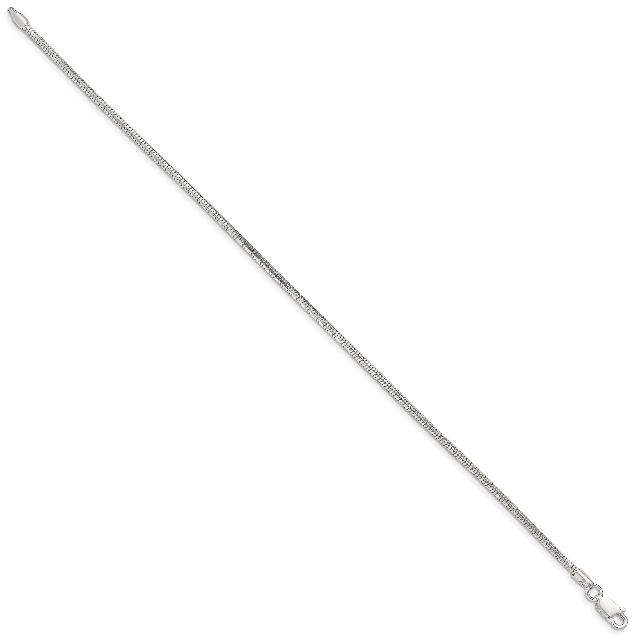 Diamond-Cut Snake Chain in Sterling Silver, 2mm Secondary image