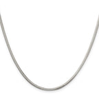 Sterling Silver 2.5mm Diamond-cut Snake Chain