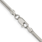 Sterling Silver 2.5mm Diamond-cut Snake Chain