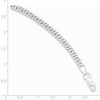 Sterling Silver 4.25mm Fancy Flat Link Bracelet