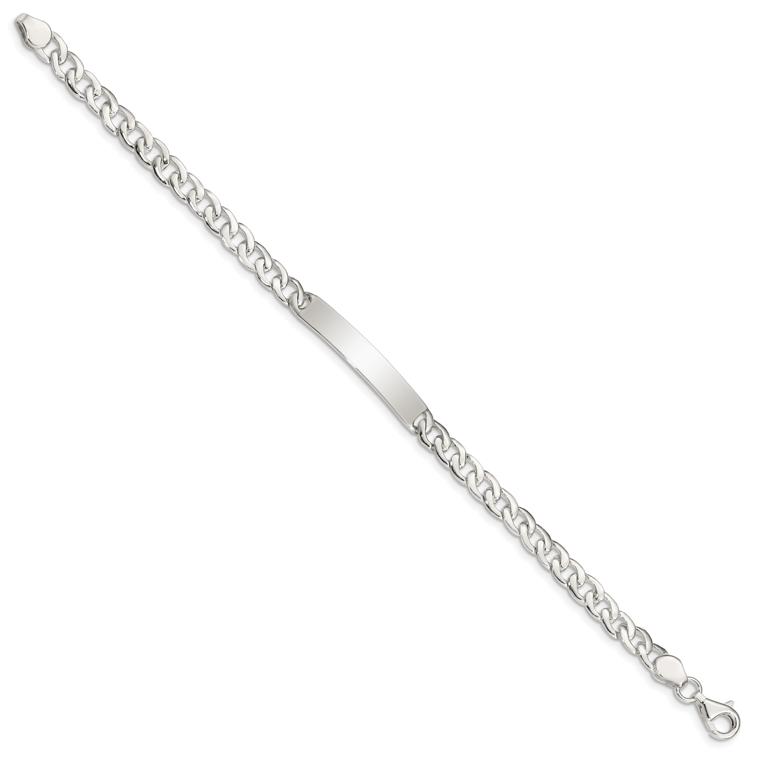 Sterling Silver Baby ID Curb Link Bracelet Secondary image
