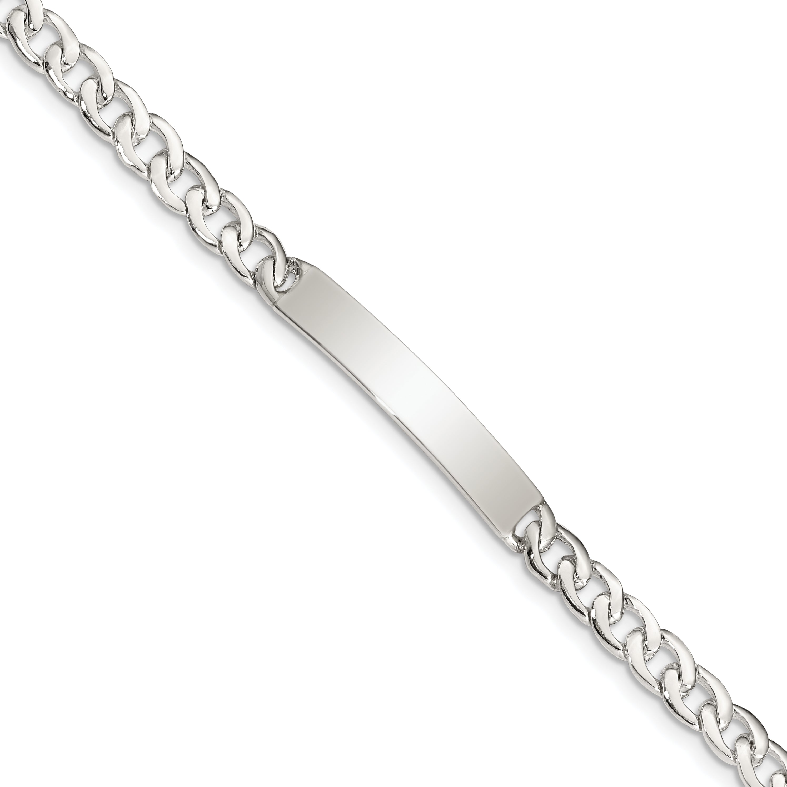 Sterling Silver Baby ID Curb Link Bracelet Main image