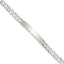 Sterling Silver Small ID Plate, Curb Link Bracelet