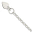 Sterling Silver Engraveable Heart Disc on Fancy Link Toggle Bracelet