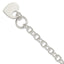 Sterling Silver Engraveable Heart Disc on Fancy Link Toggle Bracelet
