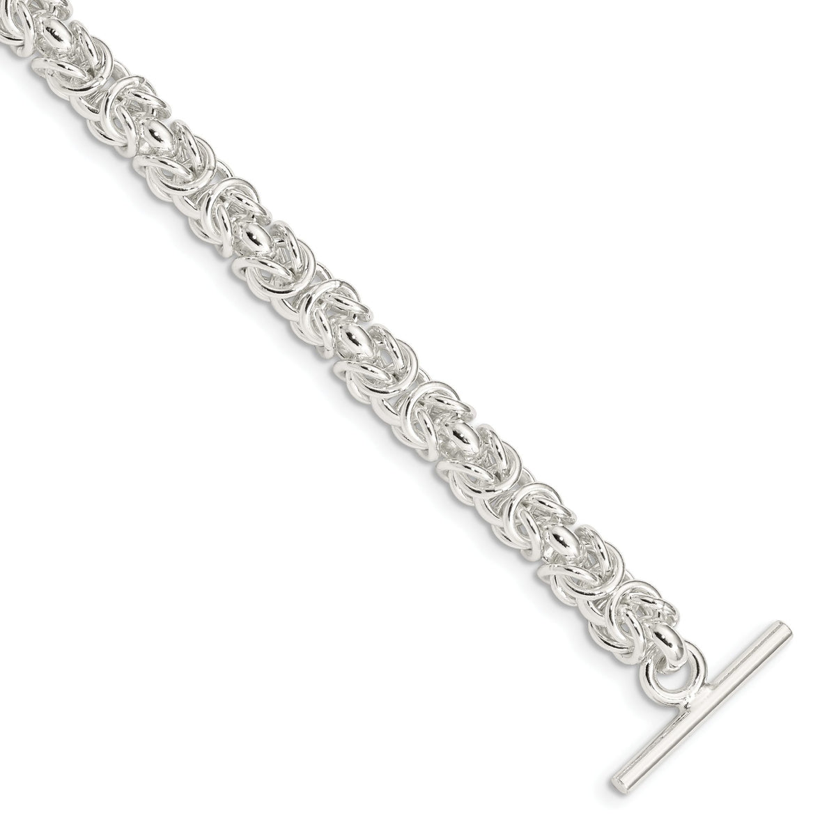 Fancy Link Toggle Bracelet in Sterling Silver, 5.75mm, 7.5 Inch - Sophia Jewelers Main image