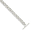 Sterling Silver 7.5inch Polished Fancy Link Toggle Bracelet
