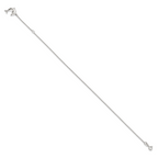 Sterling Silver Dolphin Dangle 9 inch Plus 1 inch Extender - Total 10 inch Anklet