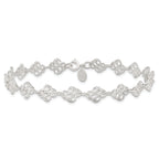 Sterling Silver 10inch Fancy Polished Anklet
