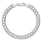 Women's Sterling Silver Double Link Charm Bracelet
