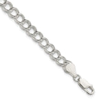 Women's Sterling Silver Double Link Charm Bracelet