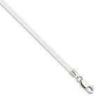 Sterling Silver 16inch 3mm Frosted Clear Rubber Cord Necklace