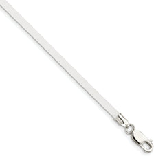 Sterling Silver 16inch 3mm Frosted Clear Rubber Cord Necklace