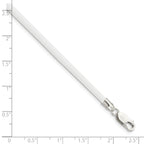 Sterling Silver 16inch 3mm White Rubber Cord Necklace
