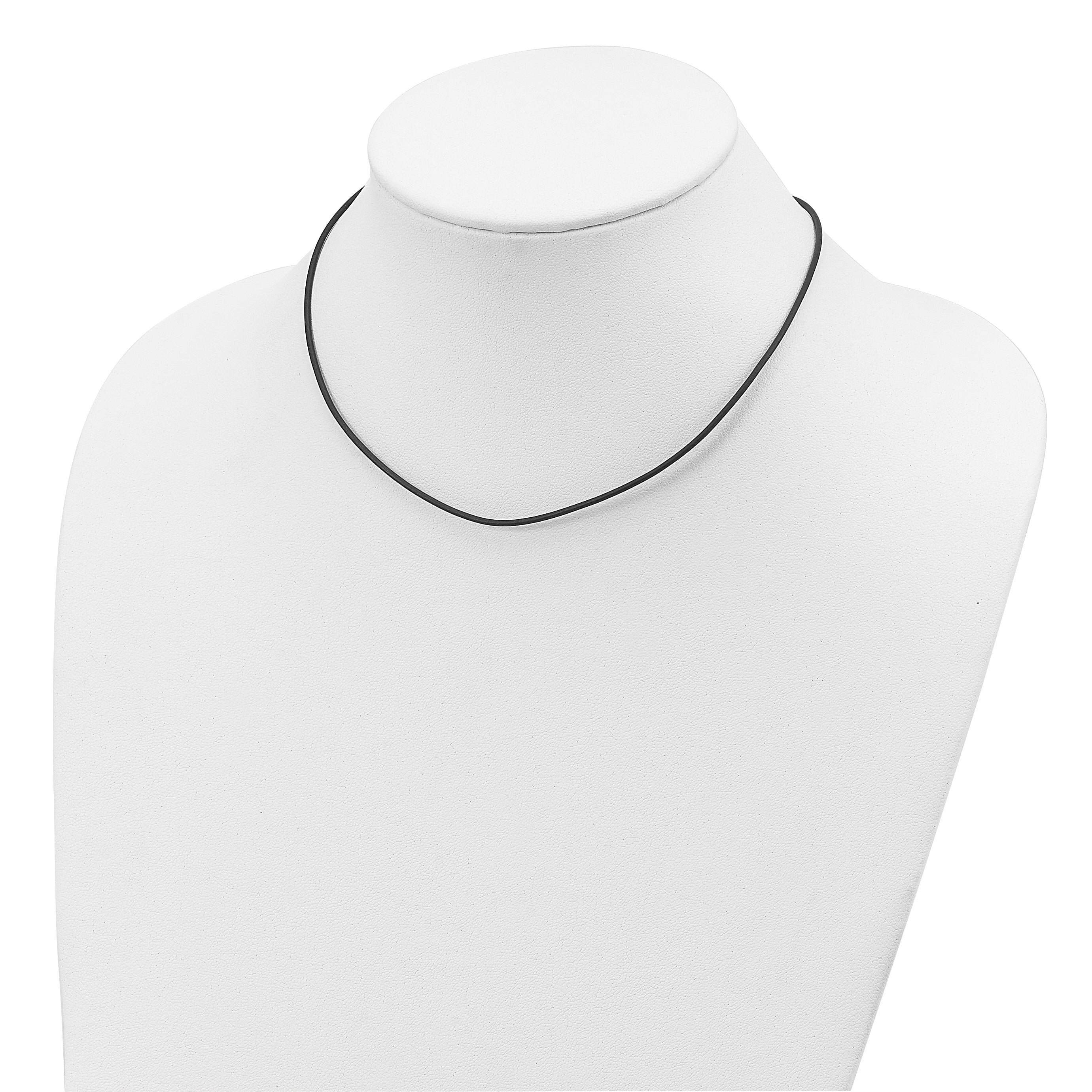 Sterling Silver 16inch 1.5mm Brown Leather Cord Necklace Secondary image