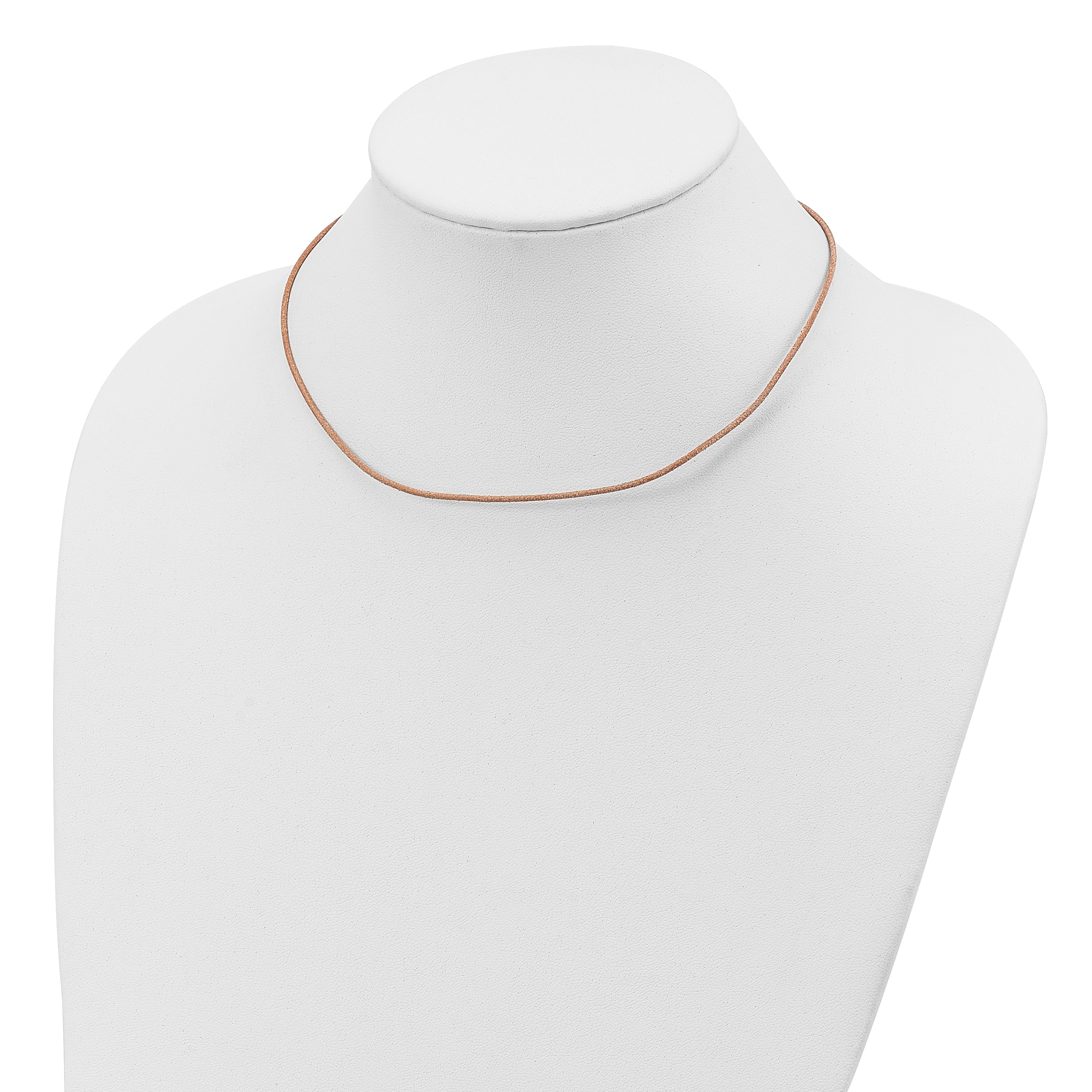 Sterling Silver 18inch 1.5mm Natural Leather Cord Necklace