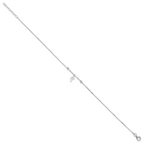 Sterling Silver Dolphin 9 inch Plus 1 inch Extender - Total 10 inch Anklet