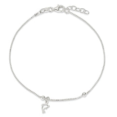 Sterling Silver Dolphin 9 inch Plus 1 inch Extender - Total 10 inch Anklet