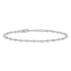Sterling Silver Beaded 9 inch Plus 1 inch Extender - Total 10 inch Anklet