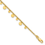 Affordable Expressions Sterling Silver Gold-tone Circle Disc Plus Extender - Total Anklet