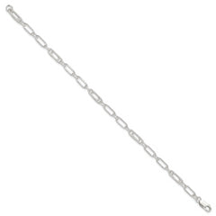 Sterling Silver Fancy Link Anklet