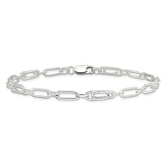 Sterling Silver Fancy Link Anklet