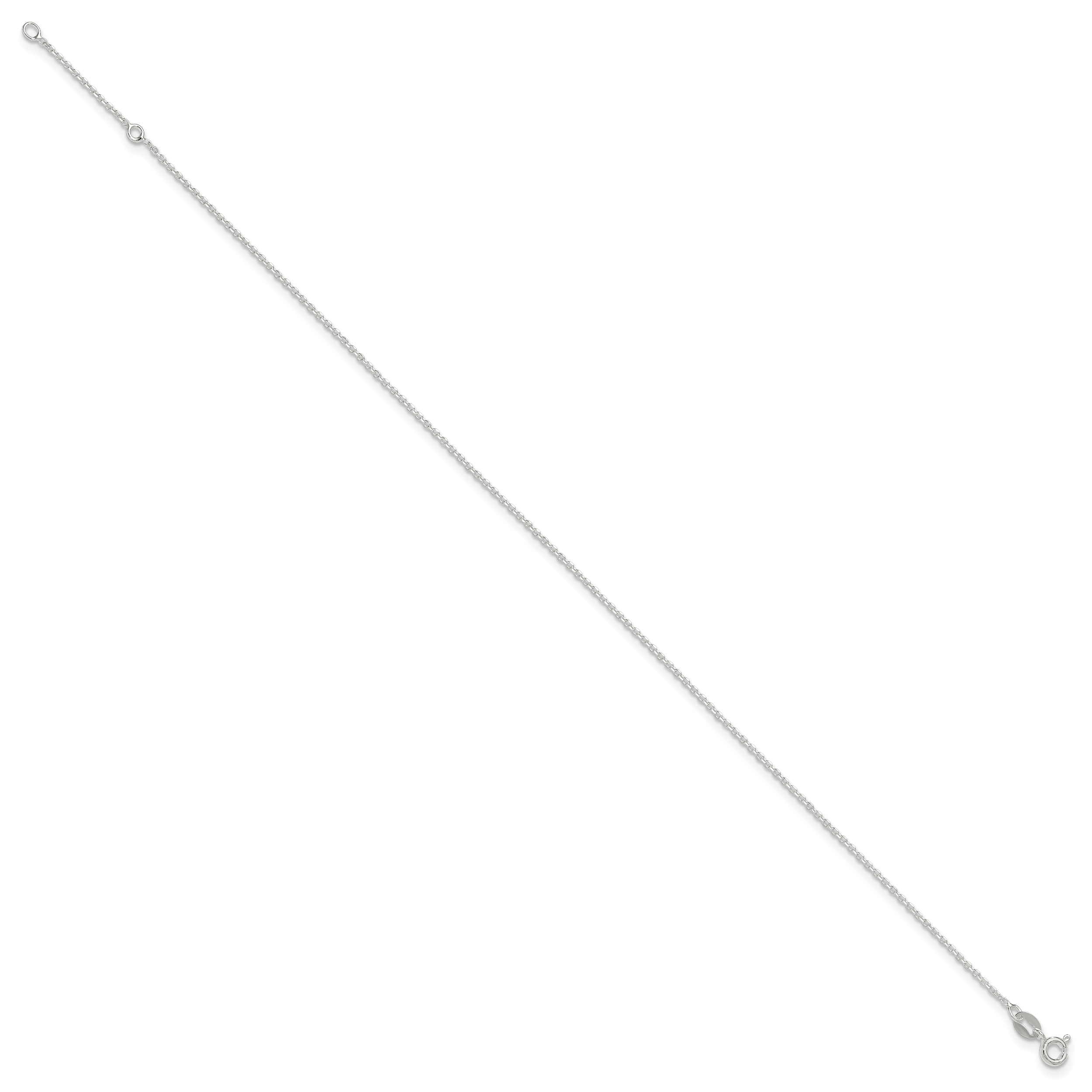 Cable Chain Anklet in Sterling Silver Secondary image