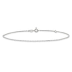 Sterling Silver 1mm Cable Chain 10 inch Plus 1 inch Extender - Total 11 inch Anklet