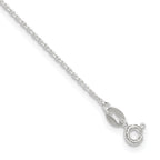 Sterling Silver 1mm Cable Chain 9 inch Plus 1 inch Extender - Total 10 inch Anklet