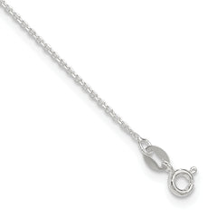 Sterling Silver 1mm Cable Chain 9 inch Plus 1 inch Extender - Total 10 inch Anklet
