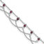 Sterling Silver Rhodolite Garnet Anklet