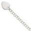 Sterling Silver Engraveable Heart Bracelet