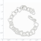 Sterling Silver Heart Link Bracelet