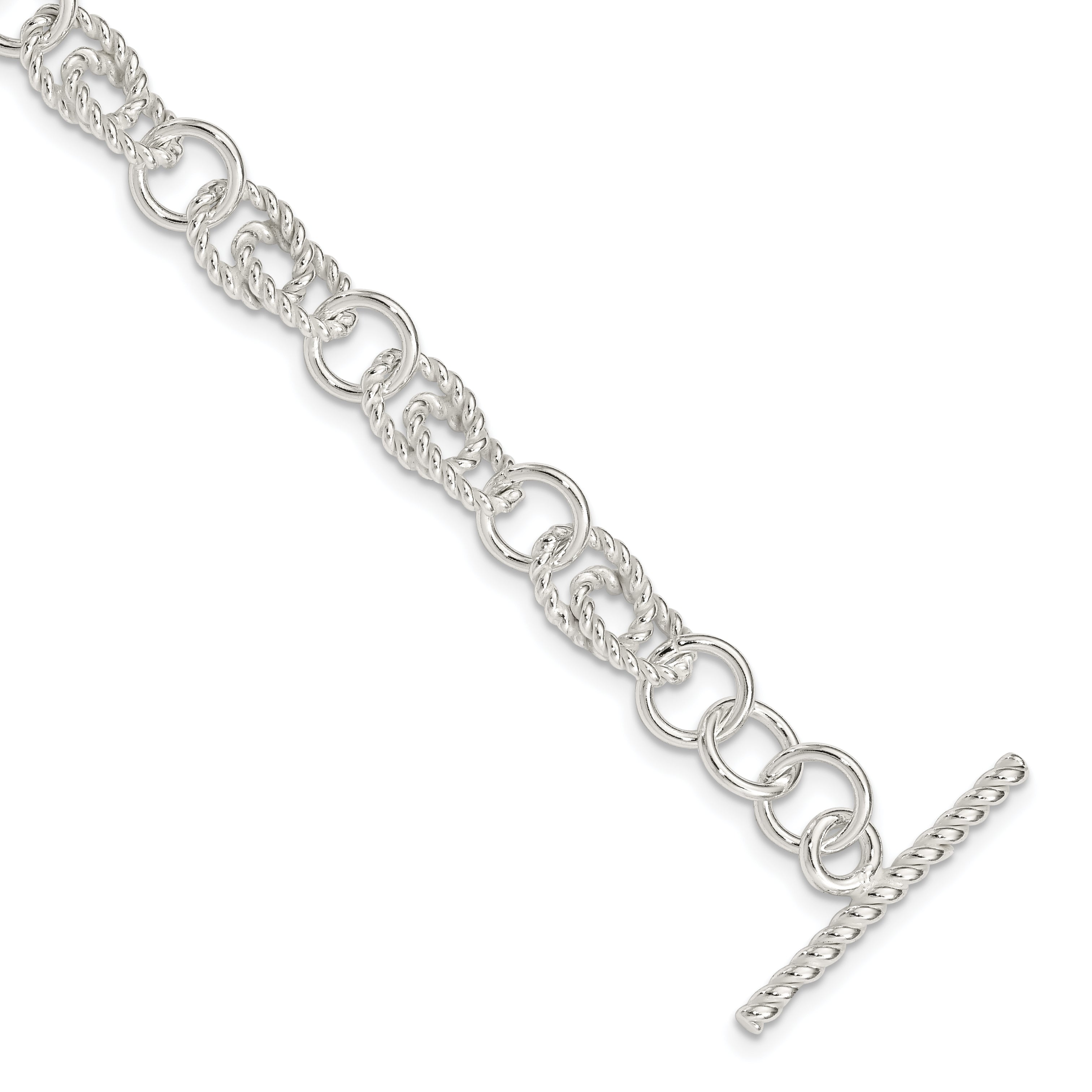 Sterling Silver Double Twist Link Bracelet Main image
