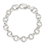Link Bracelet in Sterling Silver, 10mm, 7.2 Inch - Sophia Jewelers